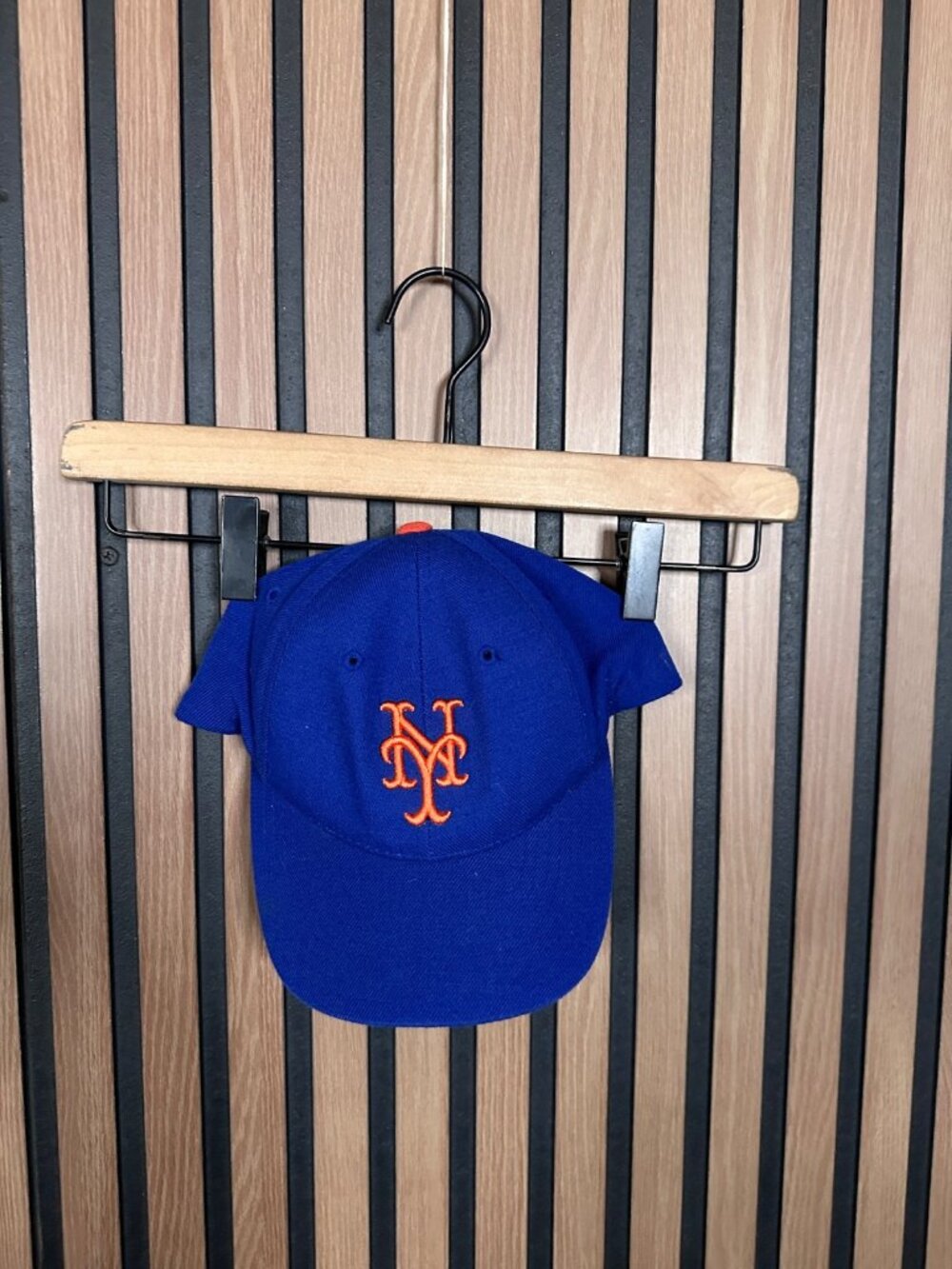 Puma Baseball Cap OS Mens Blue New York Mets Embroidered Snapback Wool Knit NYM